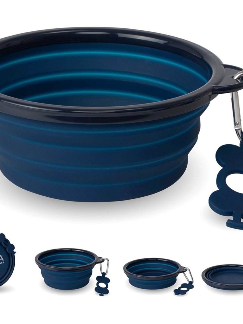 Collapsible Dog Bowl - Portable Travel Water Bowl for Dogs - Dishwasher Safe Sil